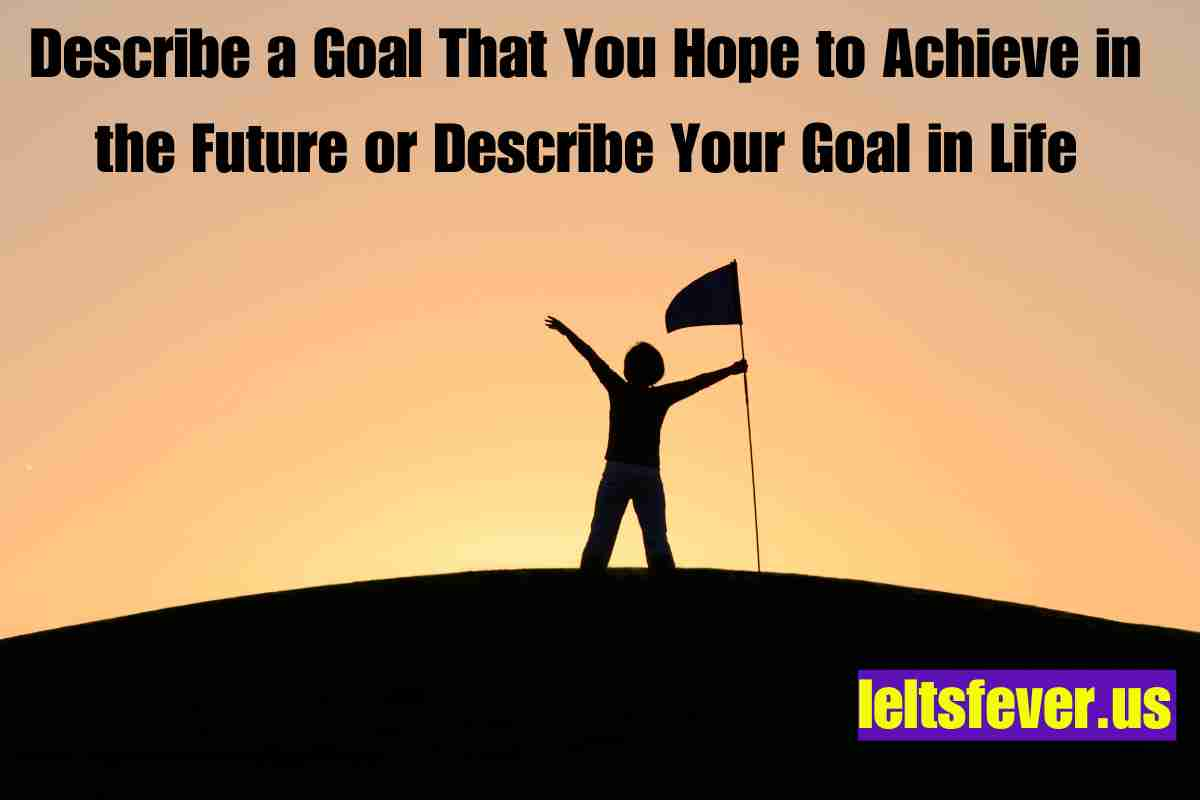 Describe a Goal That You Hope to Achieve in the Future or Describe Your Goal in Life