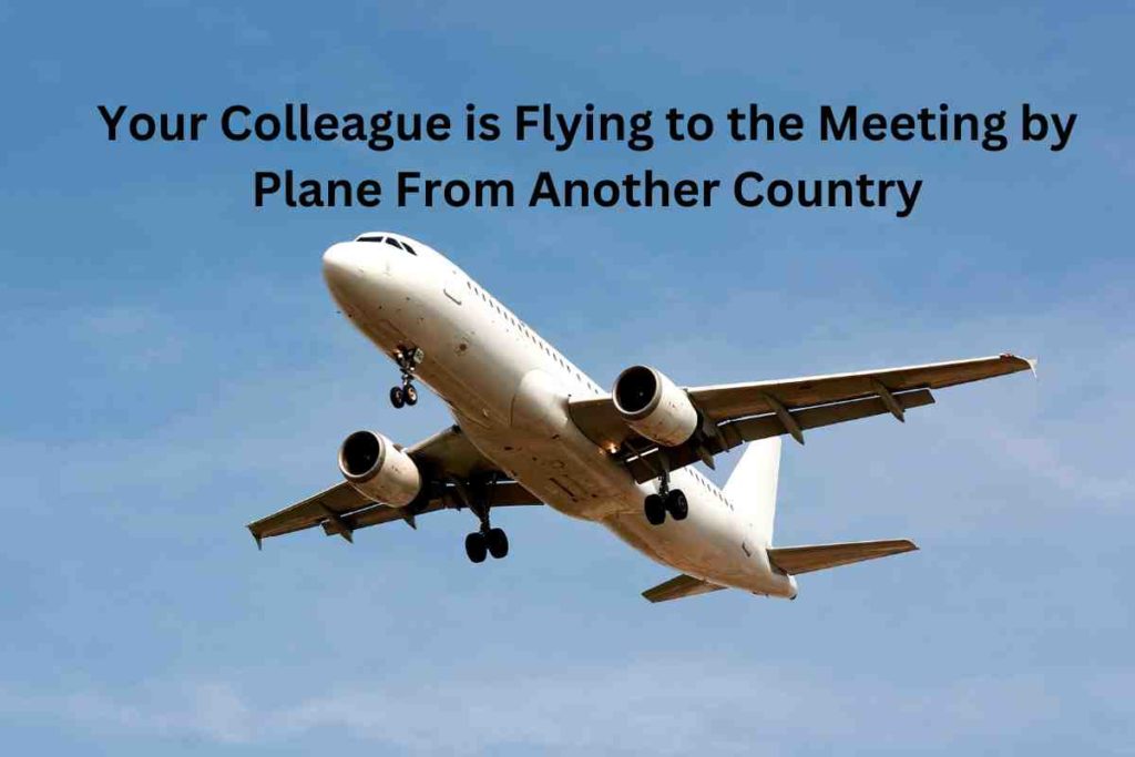 Your Colleague is Flying to the Meeting by Plane From Another Country