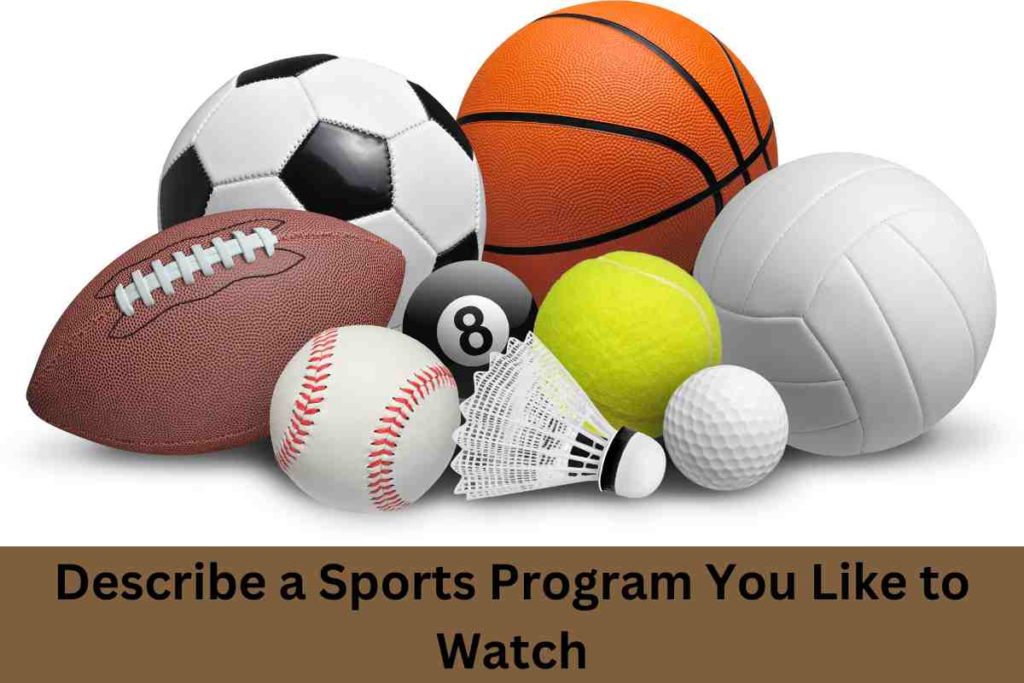 Describe a Sports Program You Like to Watch